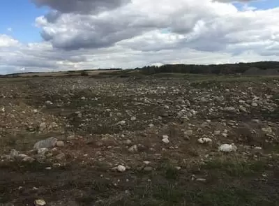 A rocky field