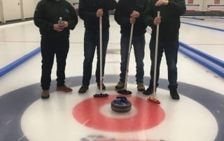 Claysmore Pure Curling Team at Sherwood Park and District Chamber of Commerce Curling Tournament 2019.